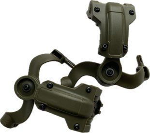 Тактичне кріплення чебурашки ARM Next S40 Foliage green для навушників на шолом S40 FG фото