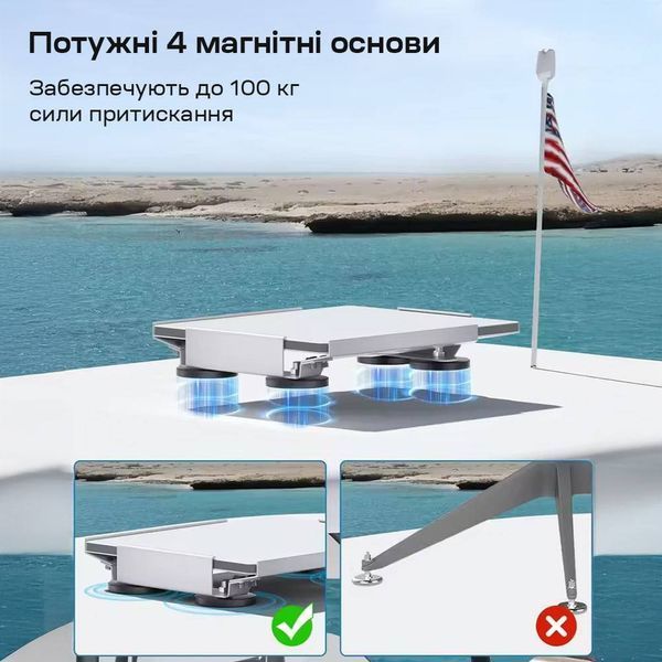 Магнітний кронштейн E-NET SMM-02 білий, для Starlink Mini на дах автомобіля starlink-mini-korpus-2303 фото